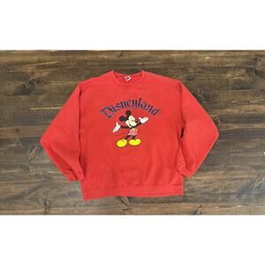 VTG Y2K Disneyland Disney Mickey Mouse Sweatshirt Size L Adult Oversized Classic